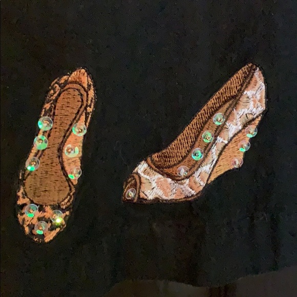 Jane Ashley black embellished blouse XL* - Picture 2 of 4